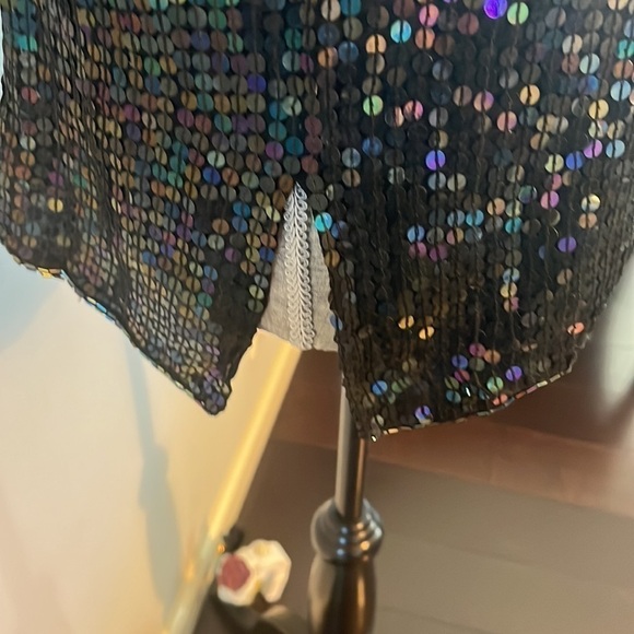 Gold Star Vintage Sequin Hand Beaded Blouse black new with tags size medium - Picture 5 of 9